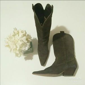 Michael Kors Western Green Suede Boot